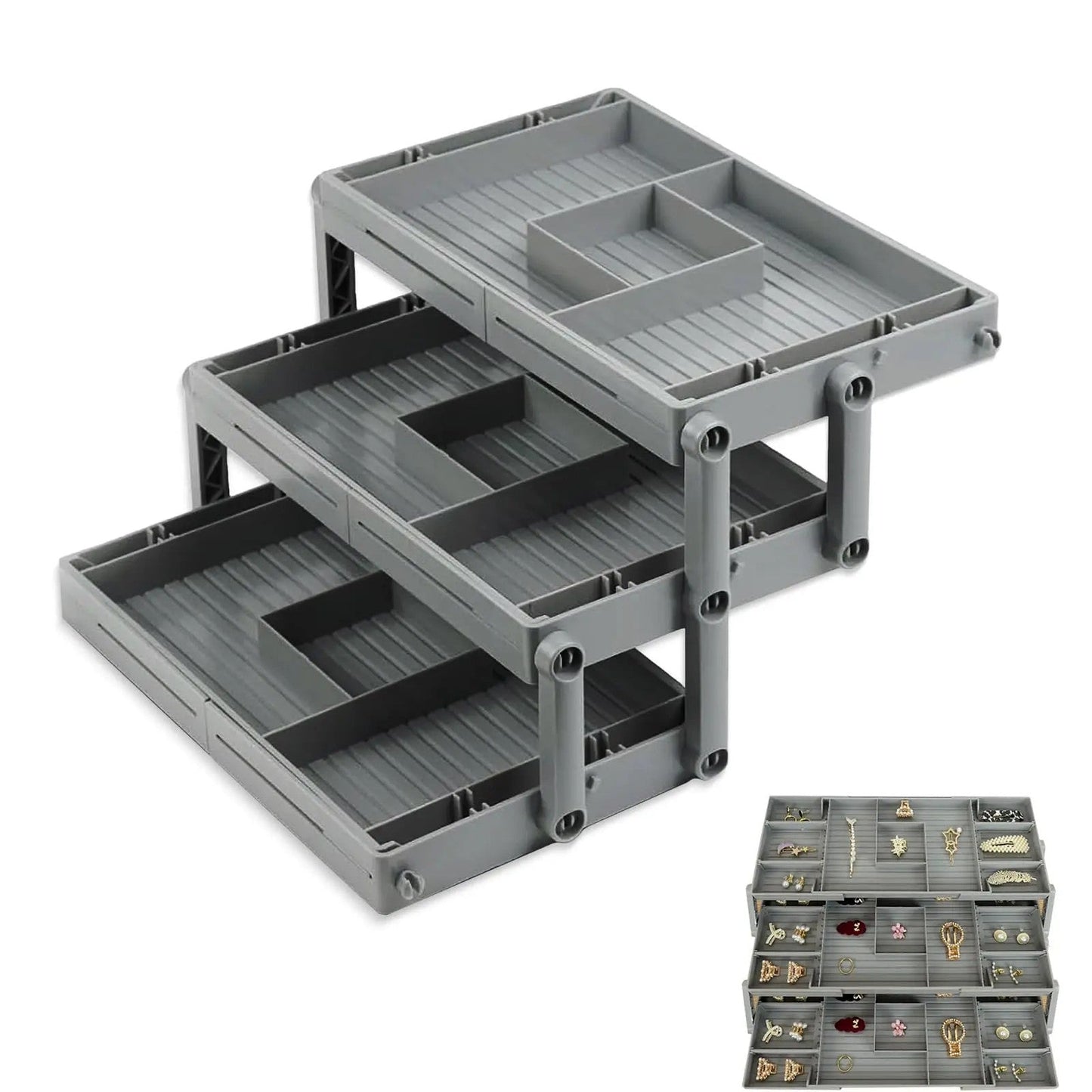 3 Tier Collapsible Jewellery Organizer