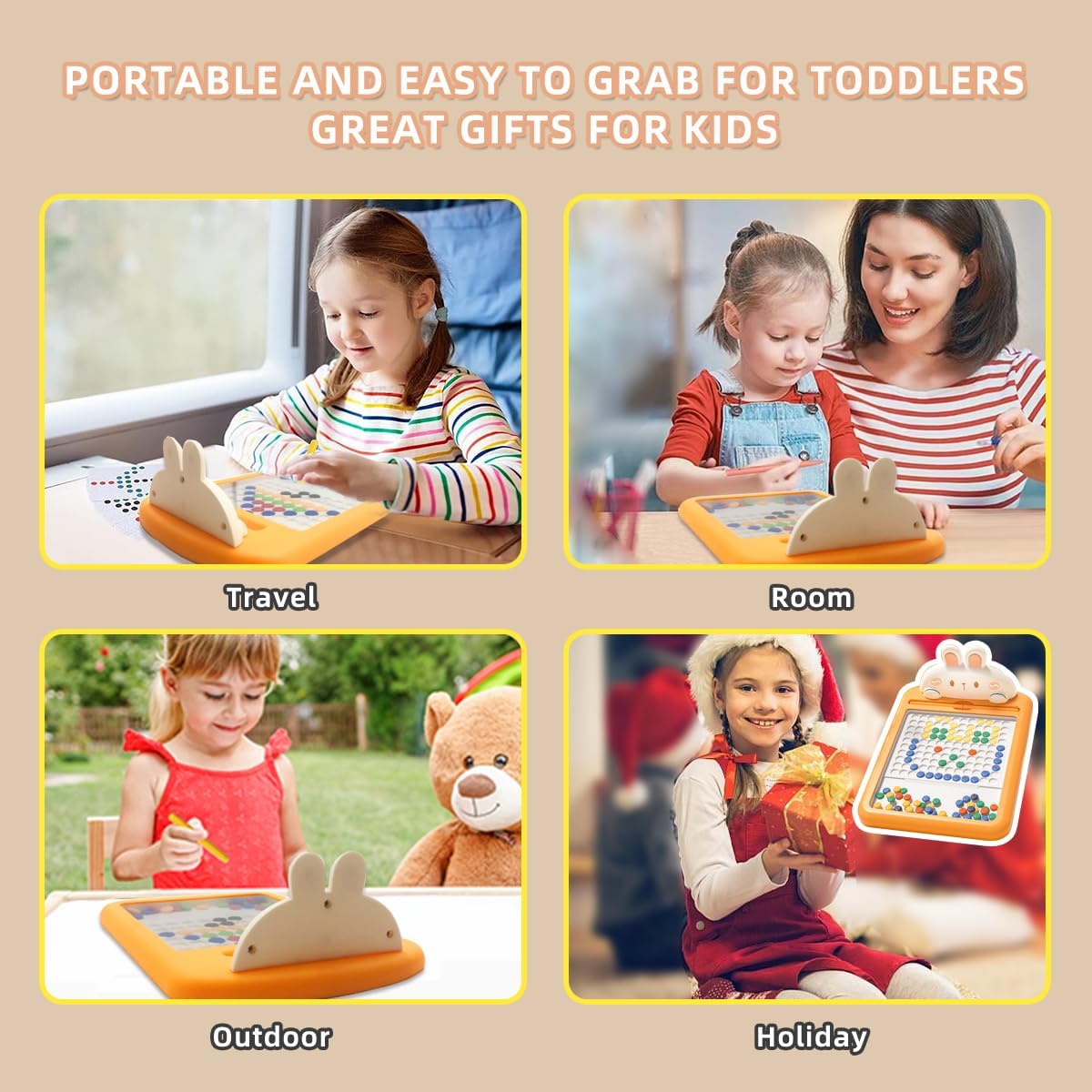 2 in 1 Magnetic Dots Board Game + FREE 8inch Writing tablet