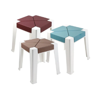 "Durable Plastic Stool – Lightweight, Stackable